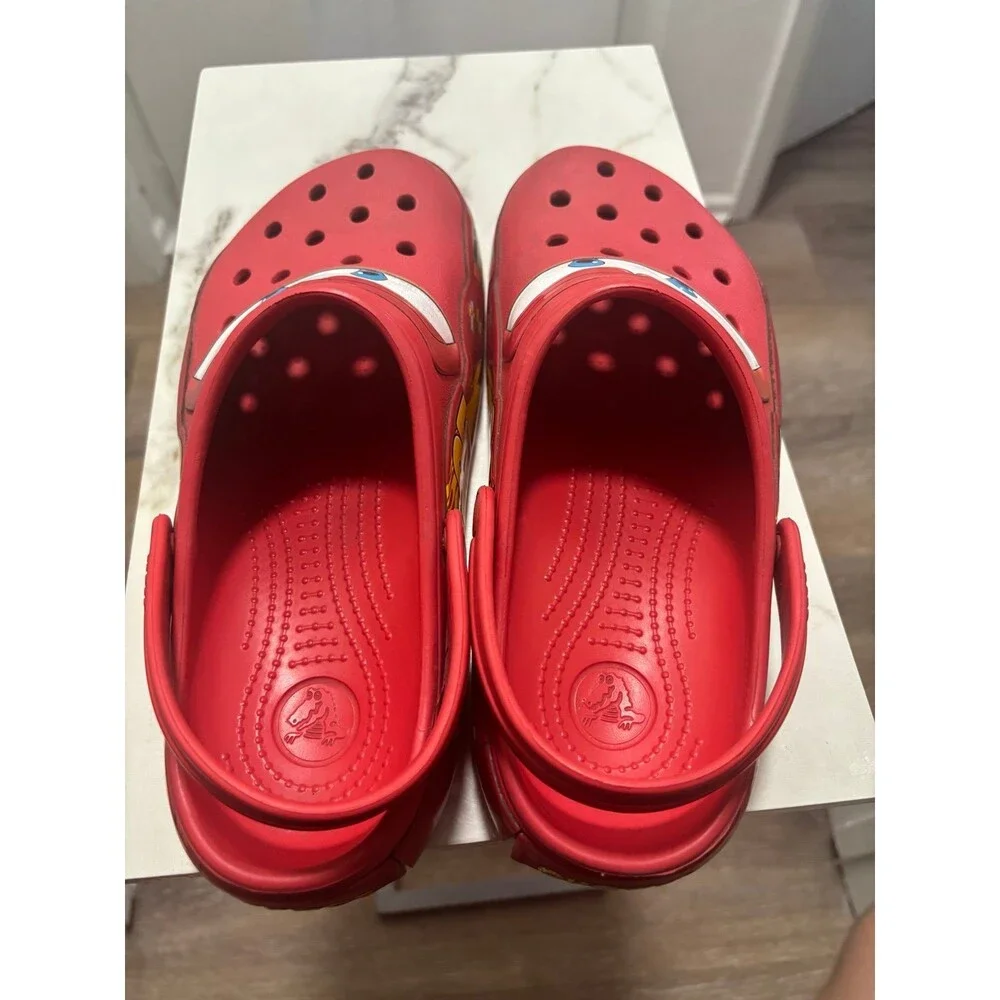 Disney Crocs Lightning McQueen Clogs Red Mens Size 8 Womens Size 10